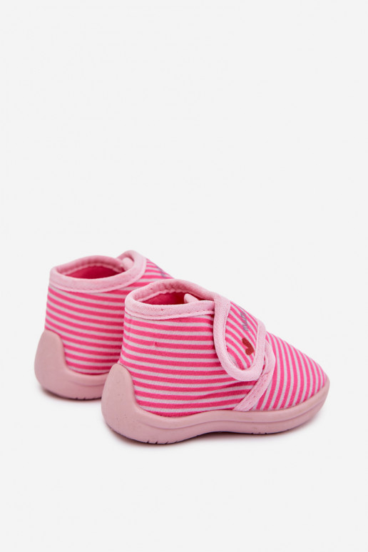 Slippers Kinderen met zelfklevende bevestigingsmiddelen met strepen roze Lavelle