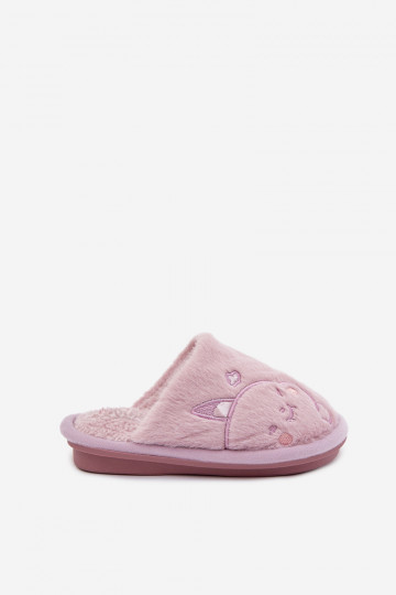 Mules violettes pour enfants avec fourrure Norene 2