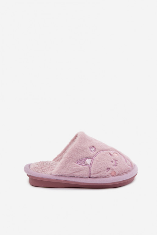 Chaussons Puéril avec un manteau de fourrure Couleur violette Norene