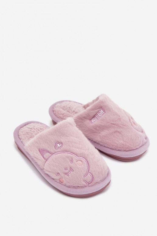 Slippers Kinderen met bont Paars Norene