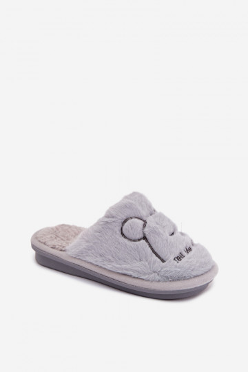 Mules bleues pour enfants avec fourrure Norene