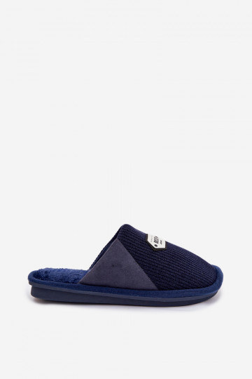 Donkerblauwe heren slippers met tong Presine 2