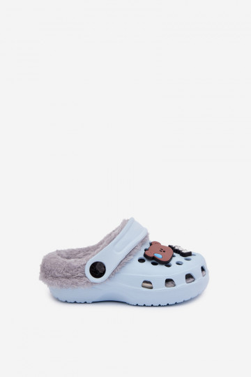 LichtgeInicht pantoffels Slippers Kinderen opInarmen met bont erinPrzypinkami lichtblauIn Cerelle 2
