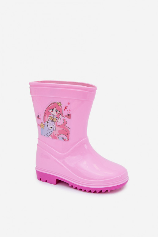 Gummistiefel Kindisch pinke Farbe Esalina