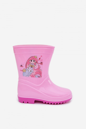 Bottes en caoutchouc Puéril couleur rose Esalina 2