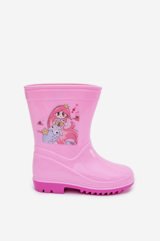 Bottes en caoutchouc Puéril couleur rose Esalina