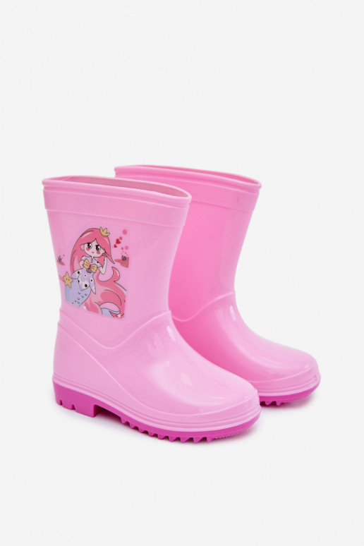Gummistiefel Kindisch pinke Farbe Esalina