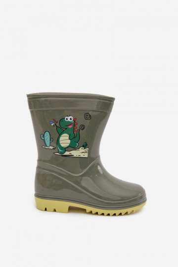 Bottes en caoutchouc couleur chaki pour enfants « Esalina » 2