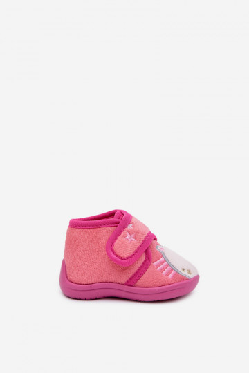 Chaussons Puéril avec attaches adhésives couleur rose Jeselle 2