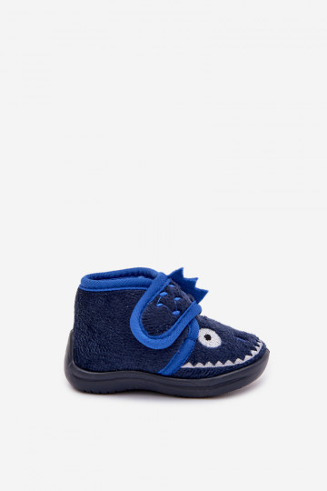 Chaussons Puéril avec attaches adhésives bleu foncé Jeselle 2