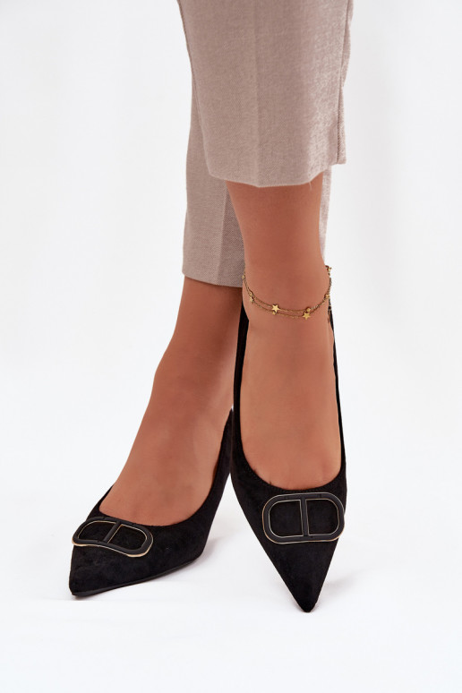 Damen High Heels mit dekorativen Details, schwarz Amelora