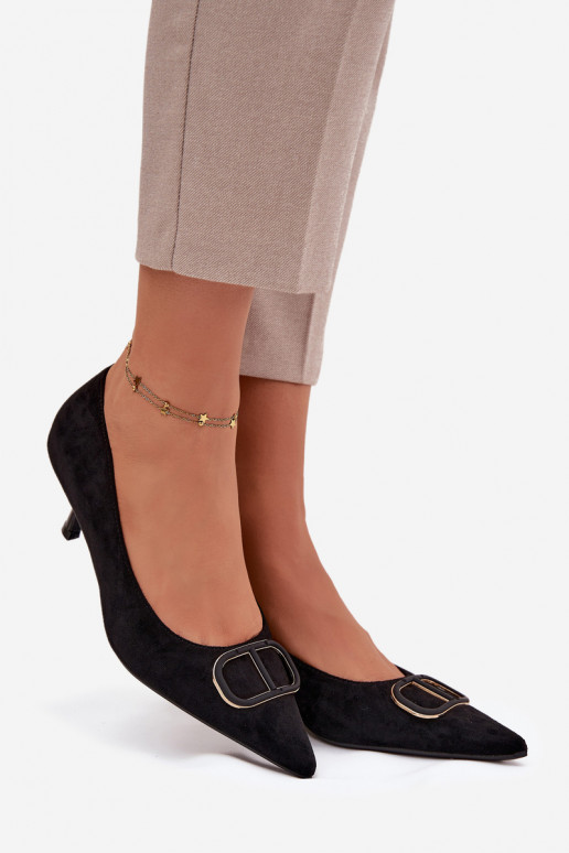 Damen High Heels mit dekorativen Details, schwarz Amelora