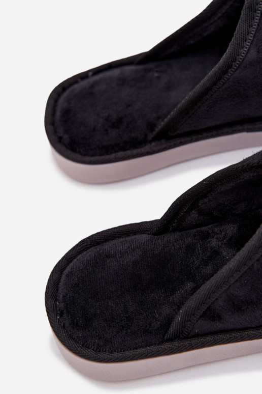Heren zwarte slippers „Tiranne"