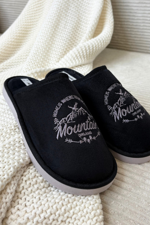 Pantoufles noires pour hommes « Tiranne »