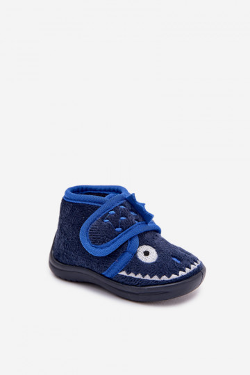Kinderen donkerblauwe slippers met klittenband „Jeselle"