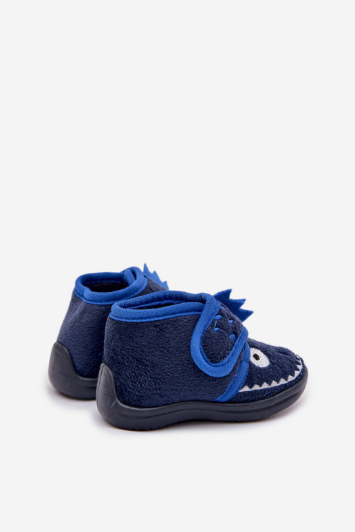 Kinderen donkerblauwe slippers met klittenband „Jeselle"