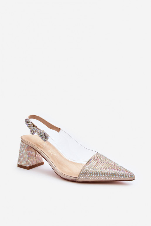 Style élégant Chaussures avec des nez pointus D&A MR91292-1 couleur dorée