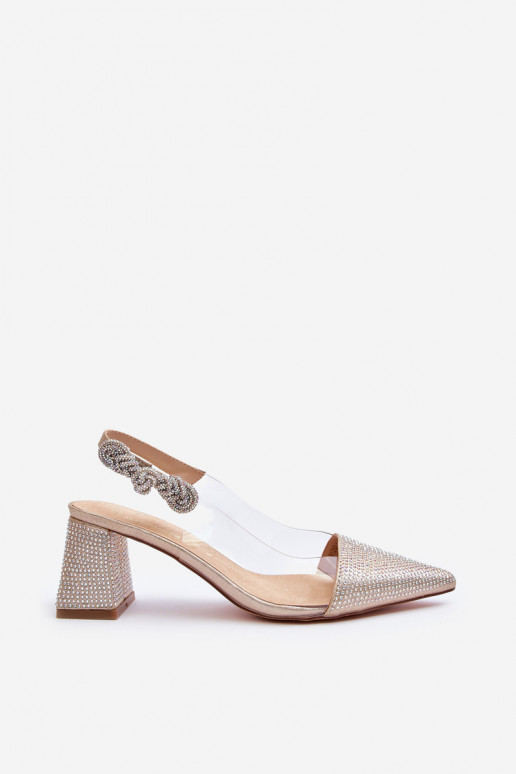 Eleganter Stil Schuhe mit spitzen Ermöglichtsen D&A MR91292-1 goldene Farbe