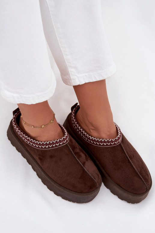 Laag SneeuIn laarzen DamesHaftem met platform CzekoladoIne Oprirya