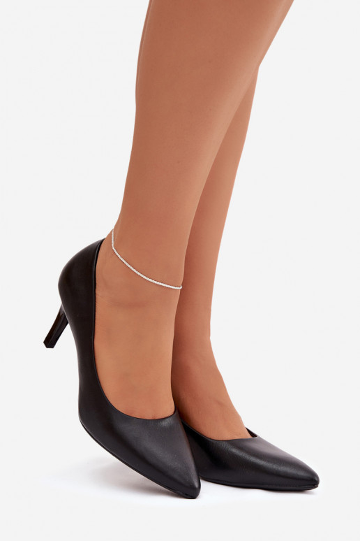 chaussures à talons hauts Eko Peau Sergio Leone 1336 couleur noire