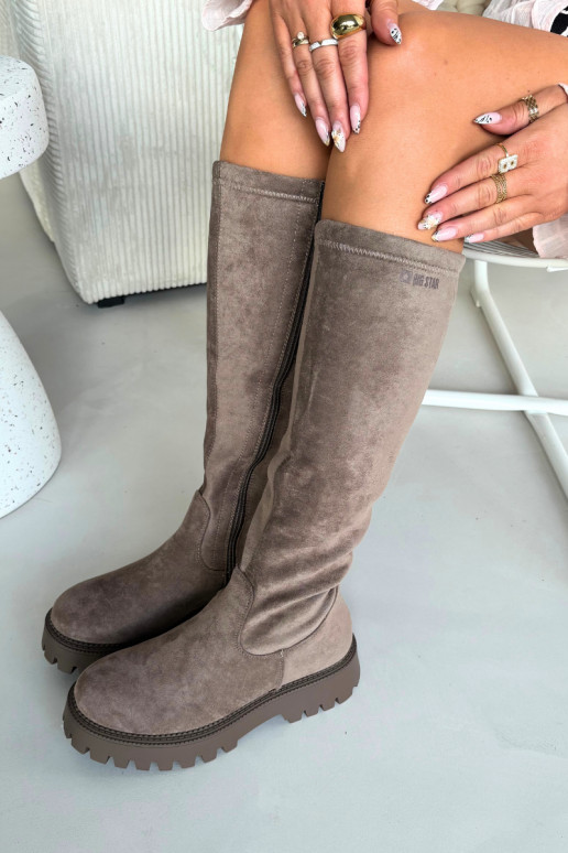 réchauffer bottes pour femmes avec une plateforme Big Star OO274722 beige