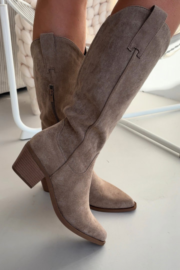 Stiefel CoZuboy-Stil Feminin Khaki-Farbe Jazelle 2