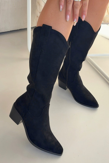 Jazelle schwarze Damen Cowboy-Stiefel 2