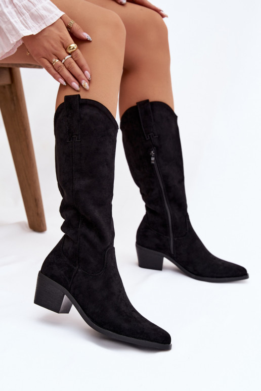 bottes style coÀ-boy Féminin couleur noire Jazelle