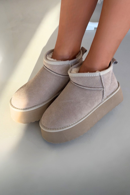 Schneestiefel FemininErmöglichtturalnego aus INildlederu Beige Es mussirene