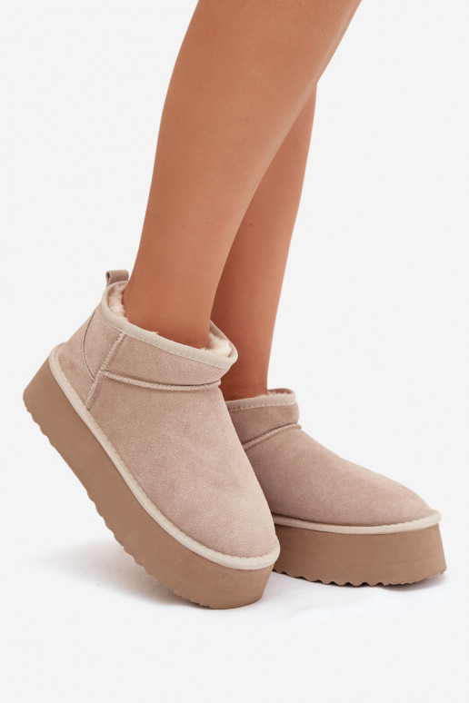 Bottes de neige FémininActivéturalnego en daimu beige Il fautirene