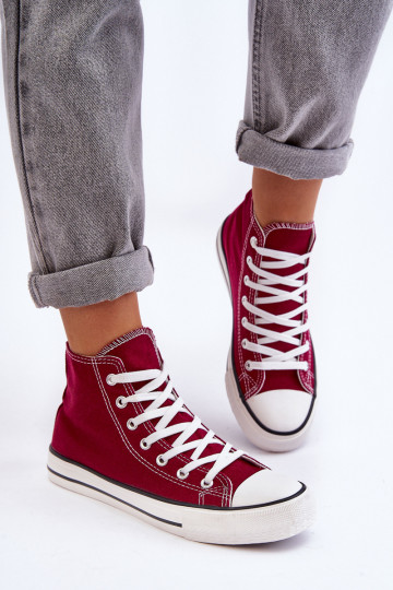 Klassiek model sneaker Hoog bordeaux Remos