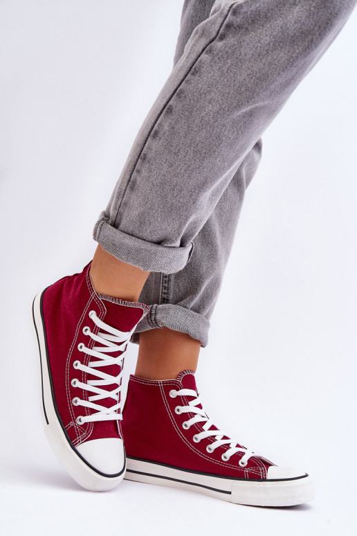 Klassiek model sneaker Hoog bordeaux Remos
