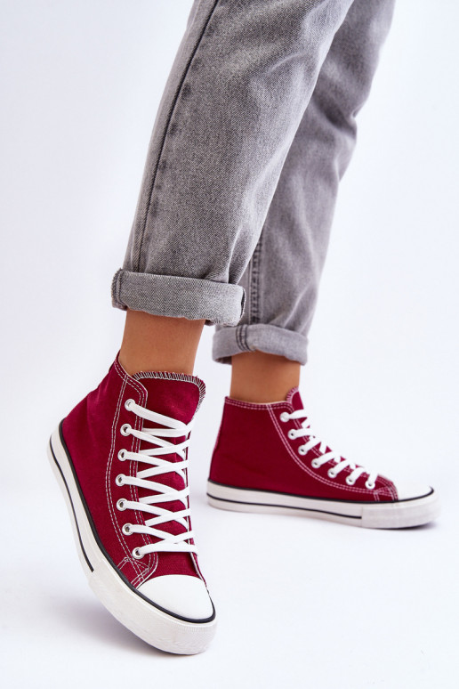 Klassiek model sneaker Hoog bordeaux Remos