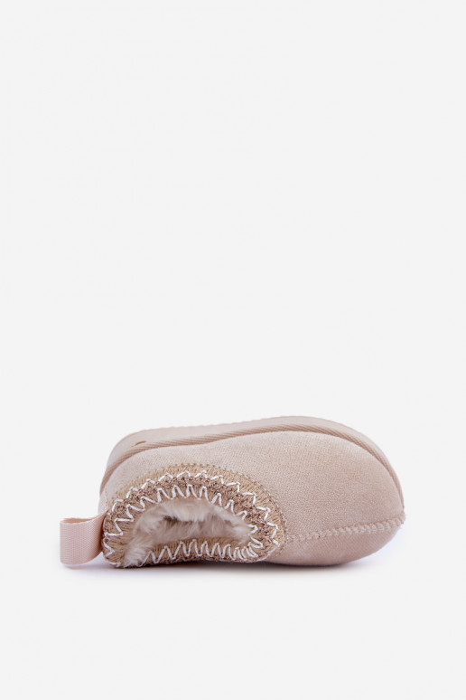 Bottes de neige Bottes Puéril avec une plateforme réchauffer avec de la fourrure à l intérieur couleur ivoire Vilabria