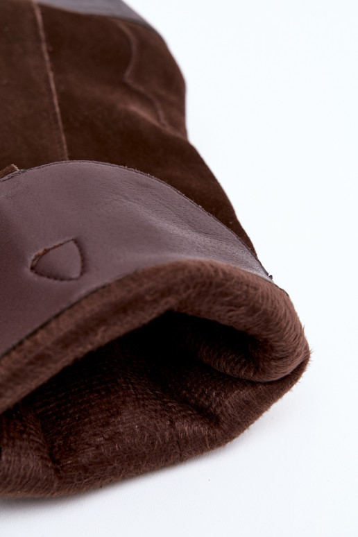 Peau en daim bottes style coÀ-boy Féminin réchauffer CzekoladoÀe Urselle