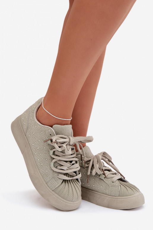 Décoré Chaussures modèle baskets Féminin couleur verte Calissea