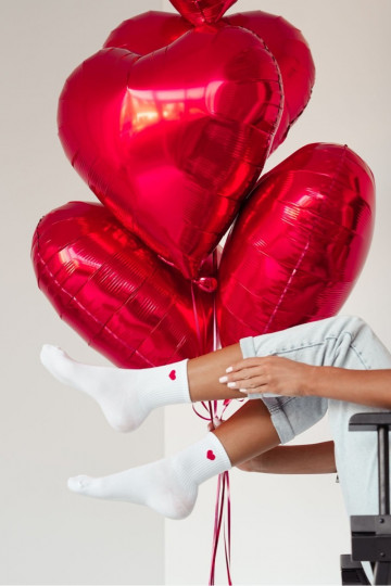 Socken Feminin Drobne Serduszko Zueiße Farbe