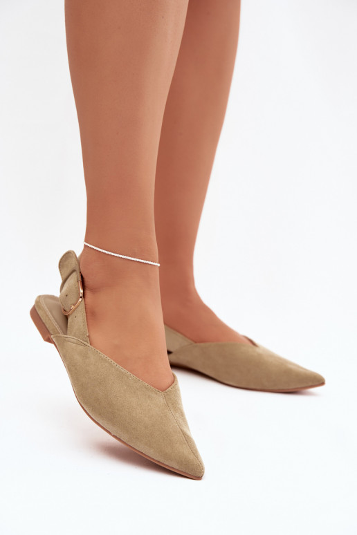 Ballerines Féminin avec boucles couleur verte Tanelia