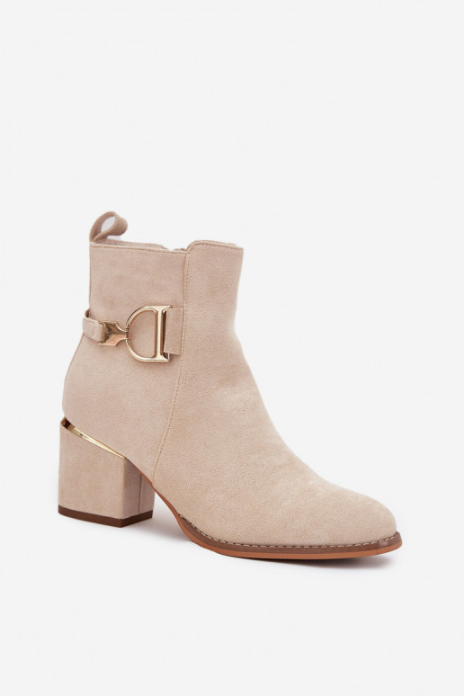 opInarmen Dameslaarzen Ze gouden kleurmi Elementami ivoor Ambrine