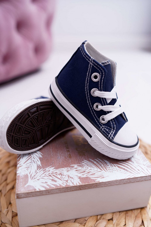 Chaussures pour enfants avec semelle bleu foncé Filemon