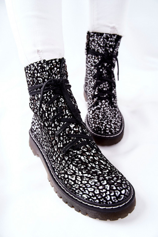 Kastanienbraune Damenschuhe Es mussciejka SchZuarz und-Zueiße Farbe 01609-48