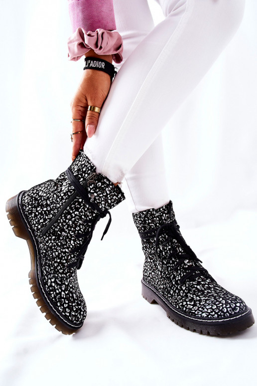 Chaussures femme marron Il fautciejka Noir et-couleur blanche 01609-48