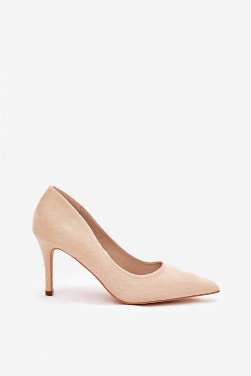 chaussures à talons hautsen daim écologiqueu beige Vannith