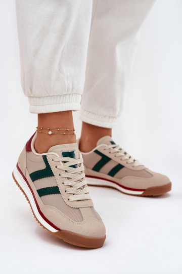 Laag Sneakers model schoenen Dames beige Rulaana