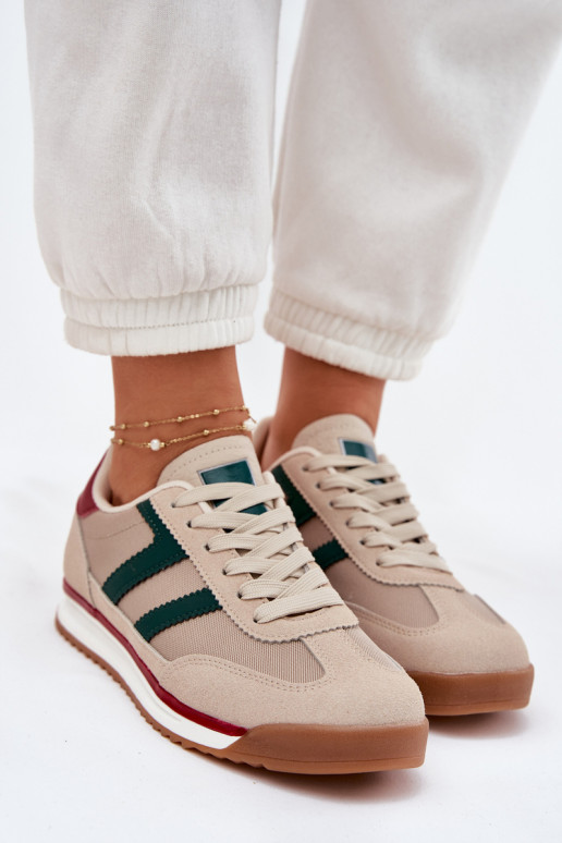 Laag Sneakers model schoenen Dames beige Rulaana