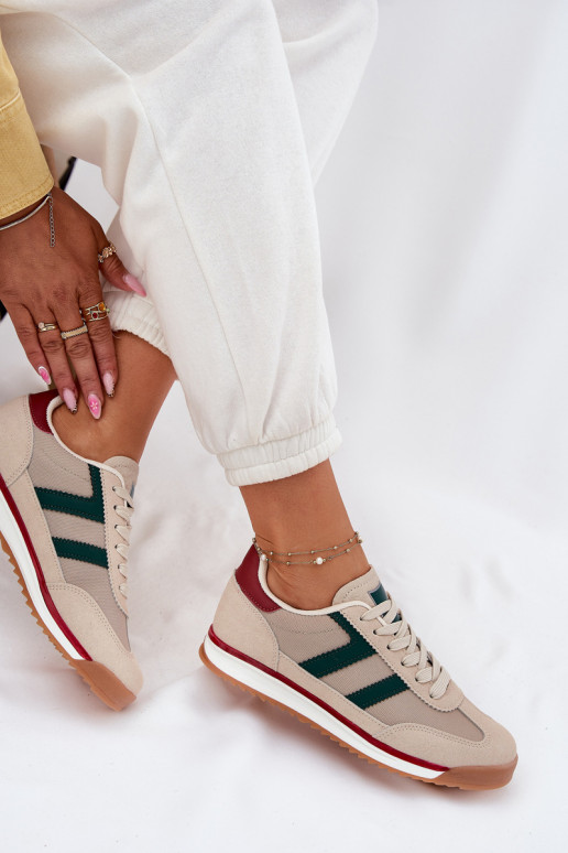 Faible Chaussures modèle baskets Féminin beige Rulaana