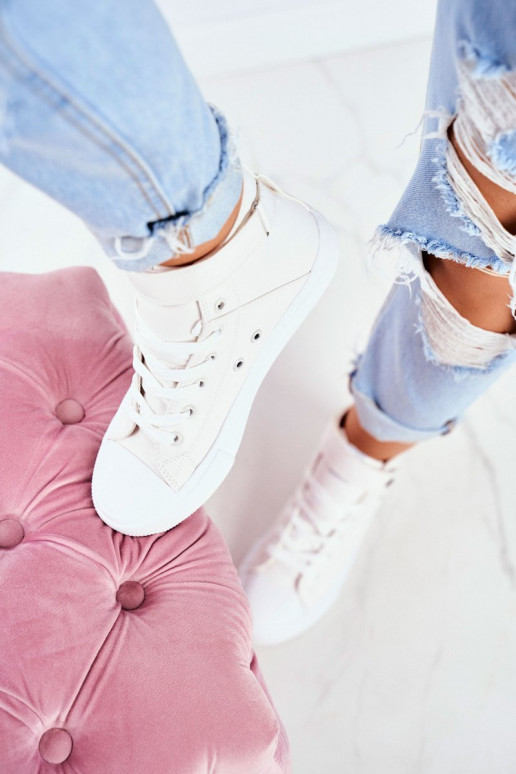 Feminin Haut Freizeitschuhe mit Sohle BIG STAR V274541 Zueiße Farbe