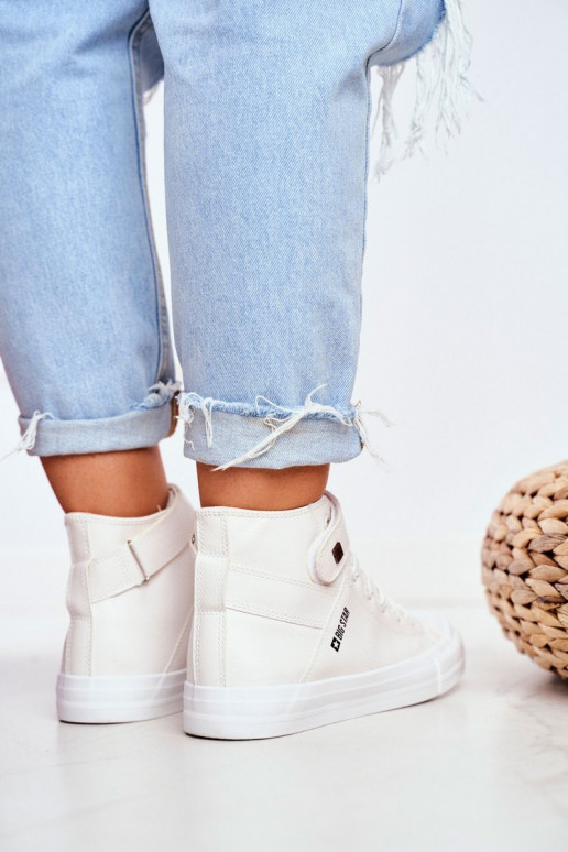 Féminin Peau chaussures de loisirs à semelles BIG STAR V274541 couleur blanche