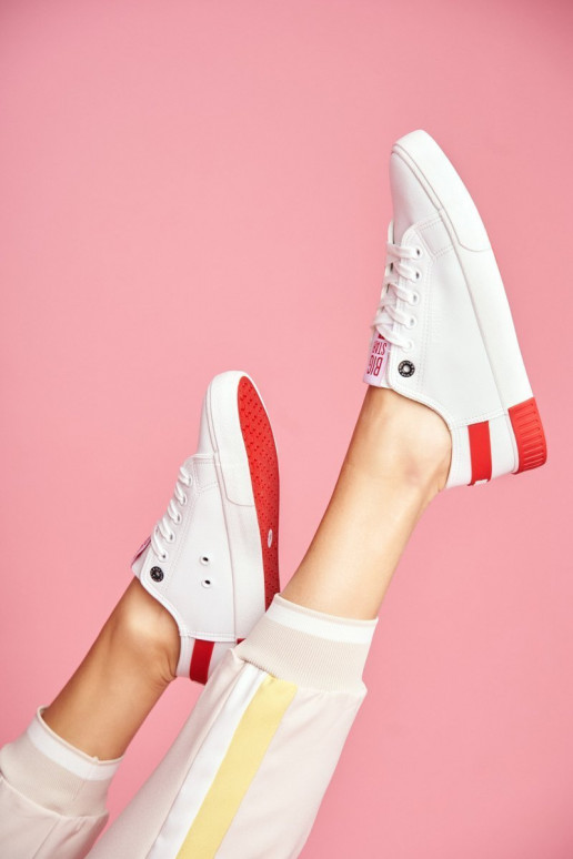 Echt leren sneakers BIG STAR FF274174 Init en rood