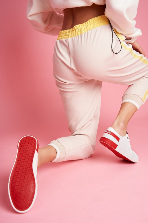 Echt leren sneakers BIG STAR FF274174 Init en rood